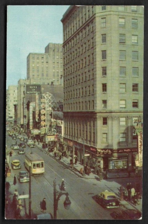 pk90468:Postcard-View Along Ste Catherine Street,Montreal,Quebec