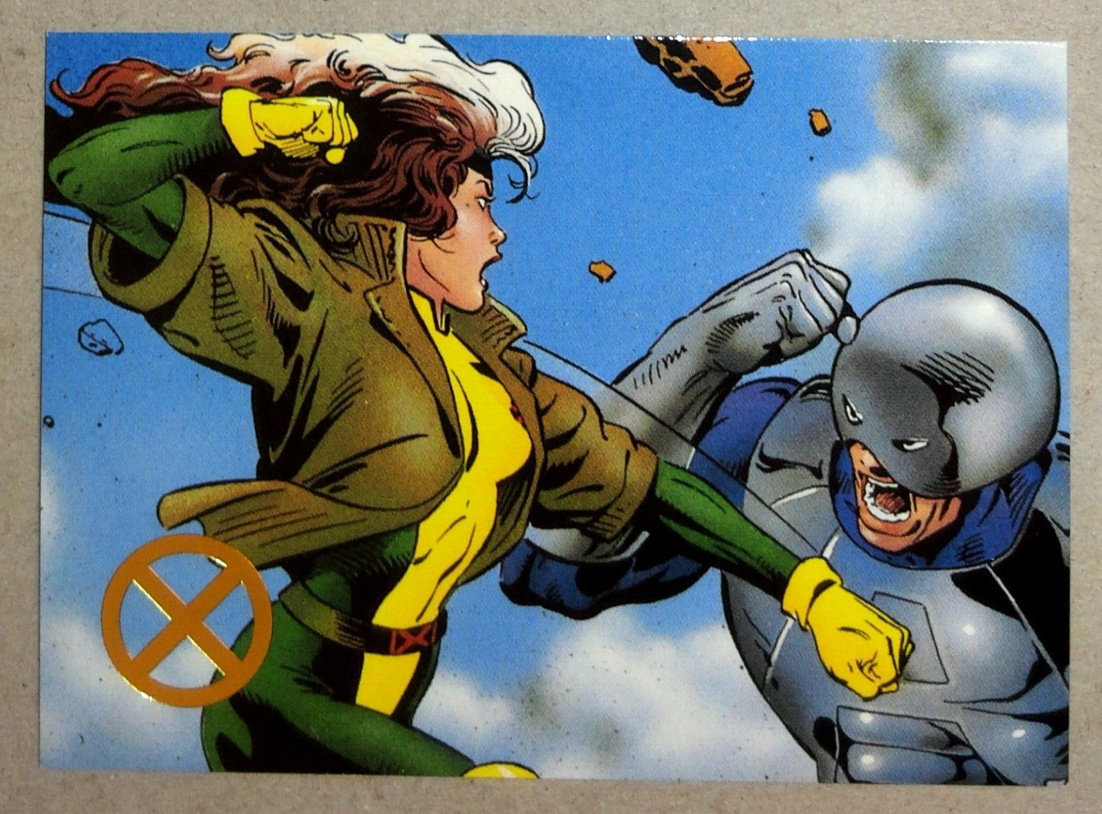1995 Hardee\'s X-Men Timegliders Gold Rogue VS Avalanche vs #3