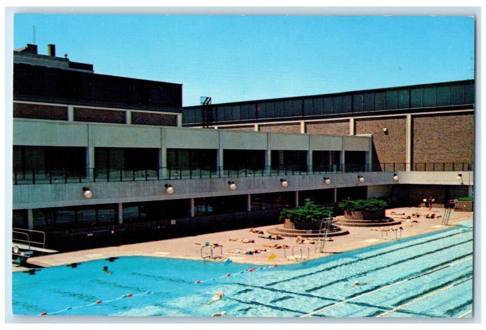 c1960 Intramural Physical Education Building University Urbana Illinois Postcard