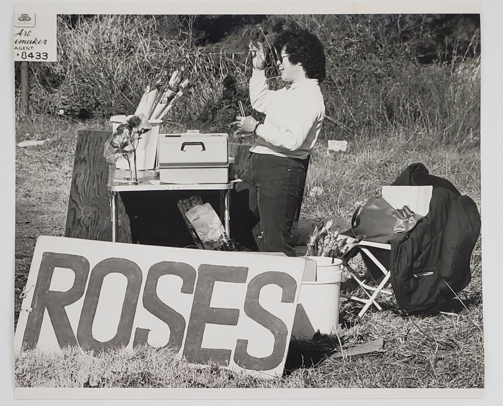 1984 Belmont North Carolina Rose Seller Flower Stand NC Vintage Press Photo