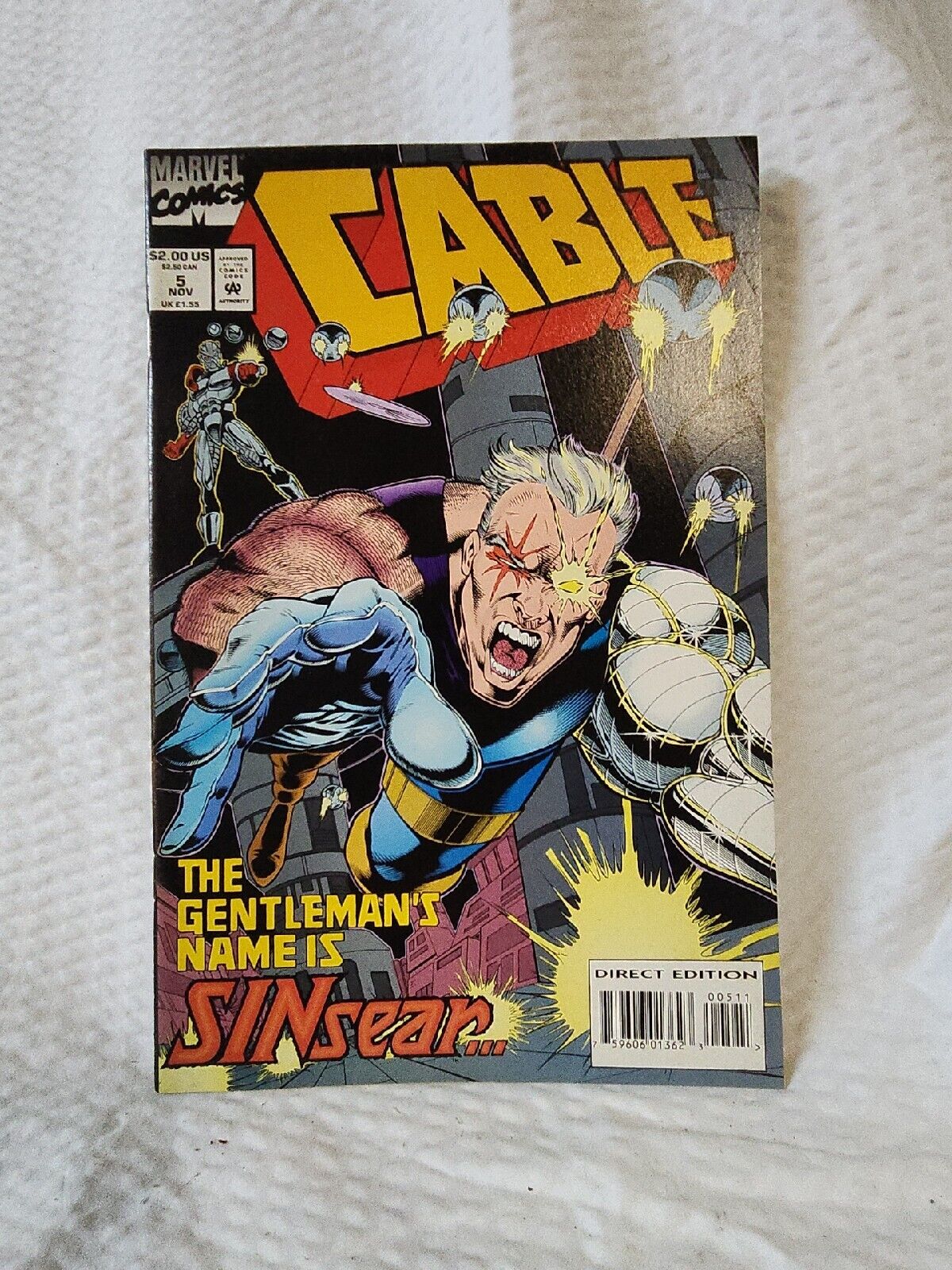 Marvel Comics Cable The Gentleman\'s Name is SINsear vol. 1 no. 5 July 1993