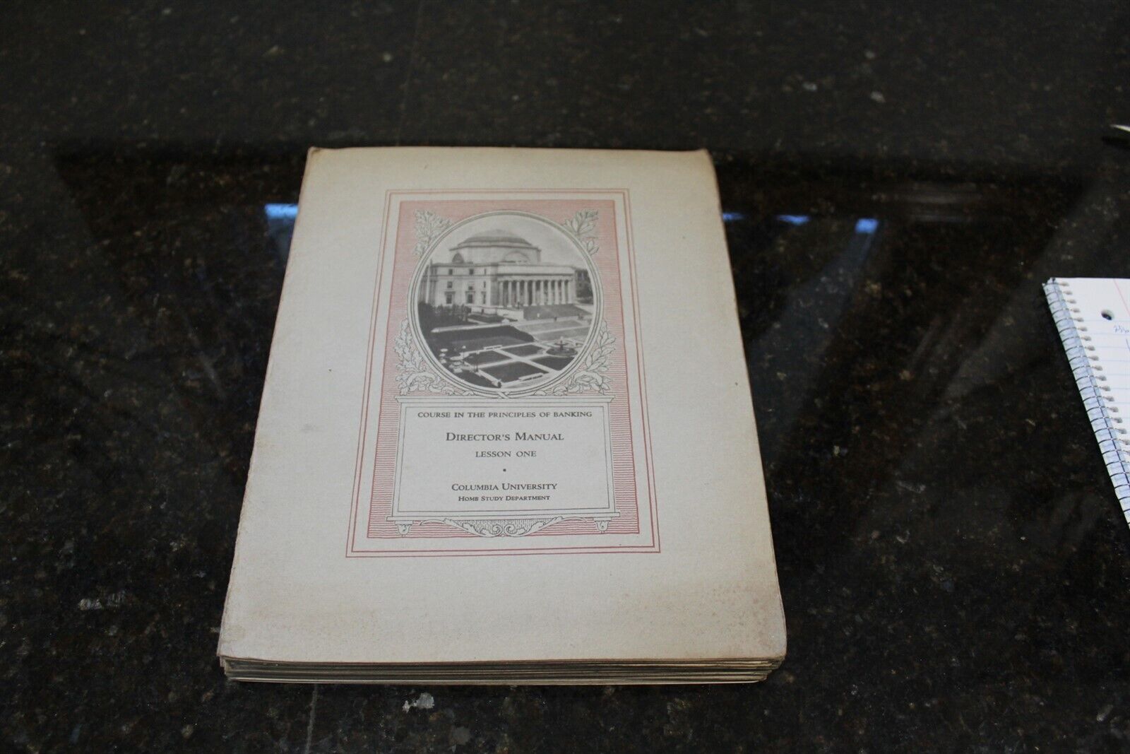 Antique 1924 Columbia University Course In The Principles Of Banking Manual