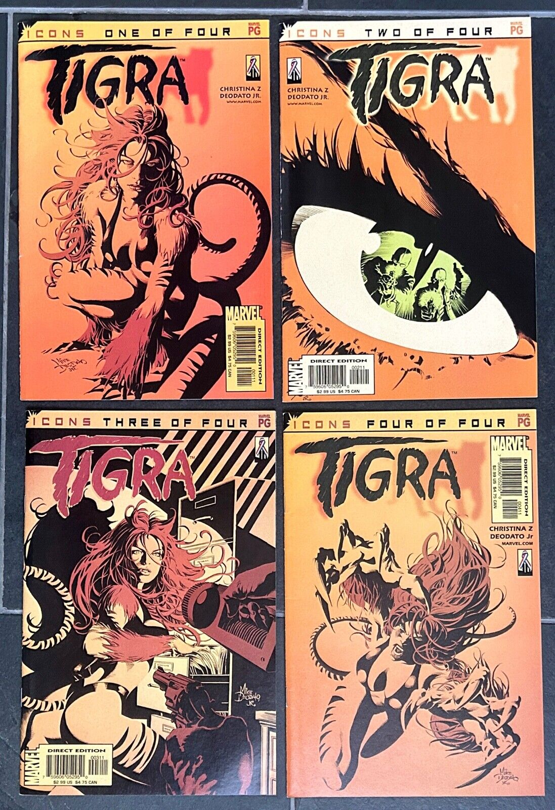 ALL 4 issues of TIGRA the COMPLETE SERIES Marvel Comics 2002 EXCELLENT condition