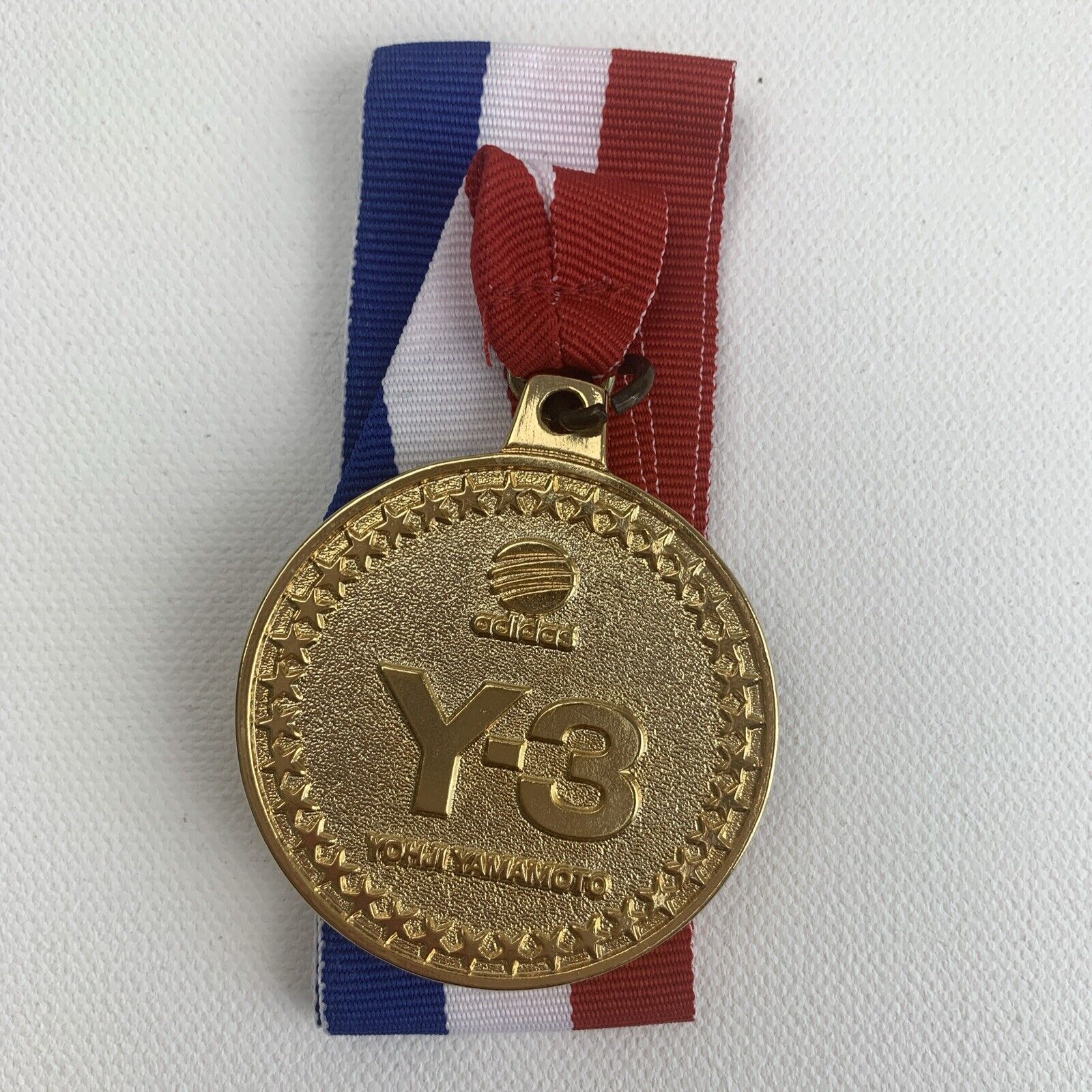 Adidas Yohji Yamamoto Y-3 Gold Color Medal Red White Blue Ribbon Collectable