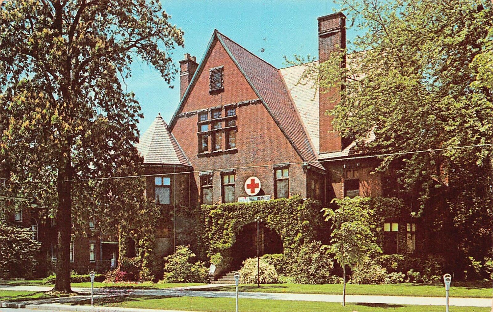 Erie PA Pennsylvania Red Cross now Gannon University Campus Vtg Postcard C14