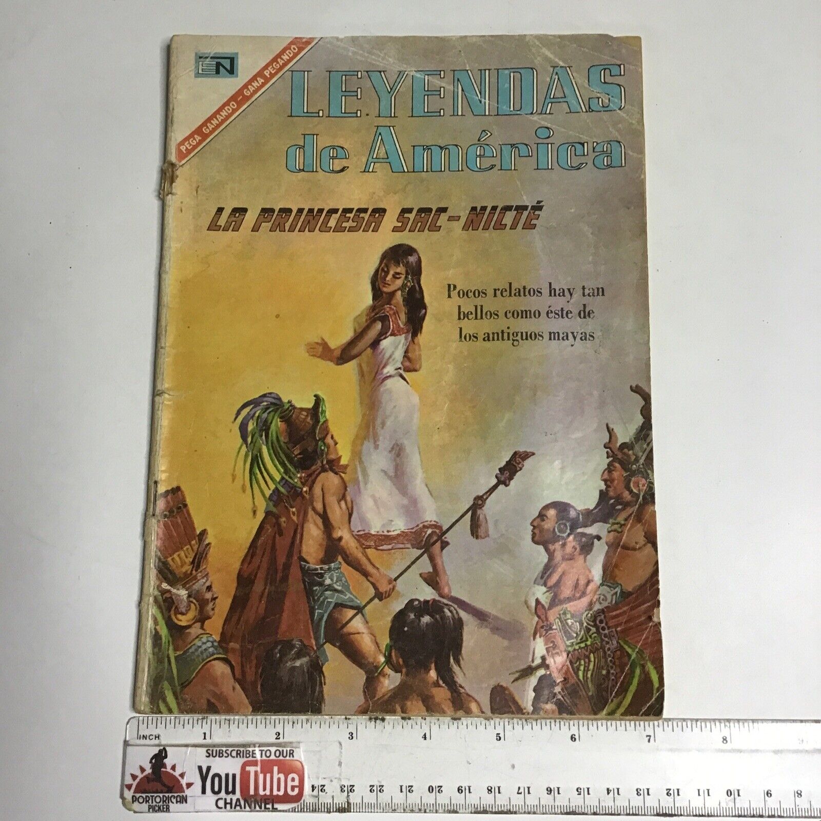 1967 SPANISH COMICS LEYENDAS DE AMERICA #131 LA PRINCESA SAC NICTE NOVARO MEXICO