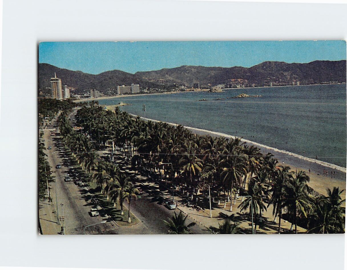 Postcard Panoramic of the Bay Acapulco Guerrero Mexico