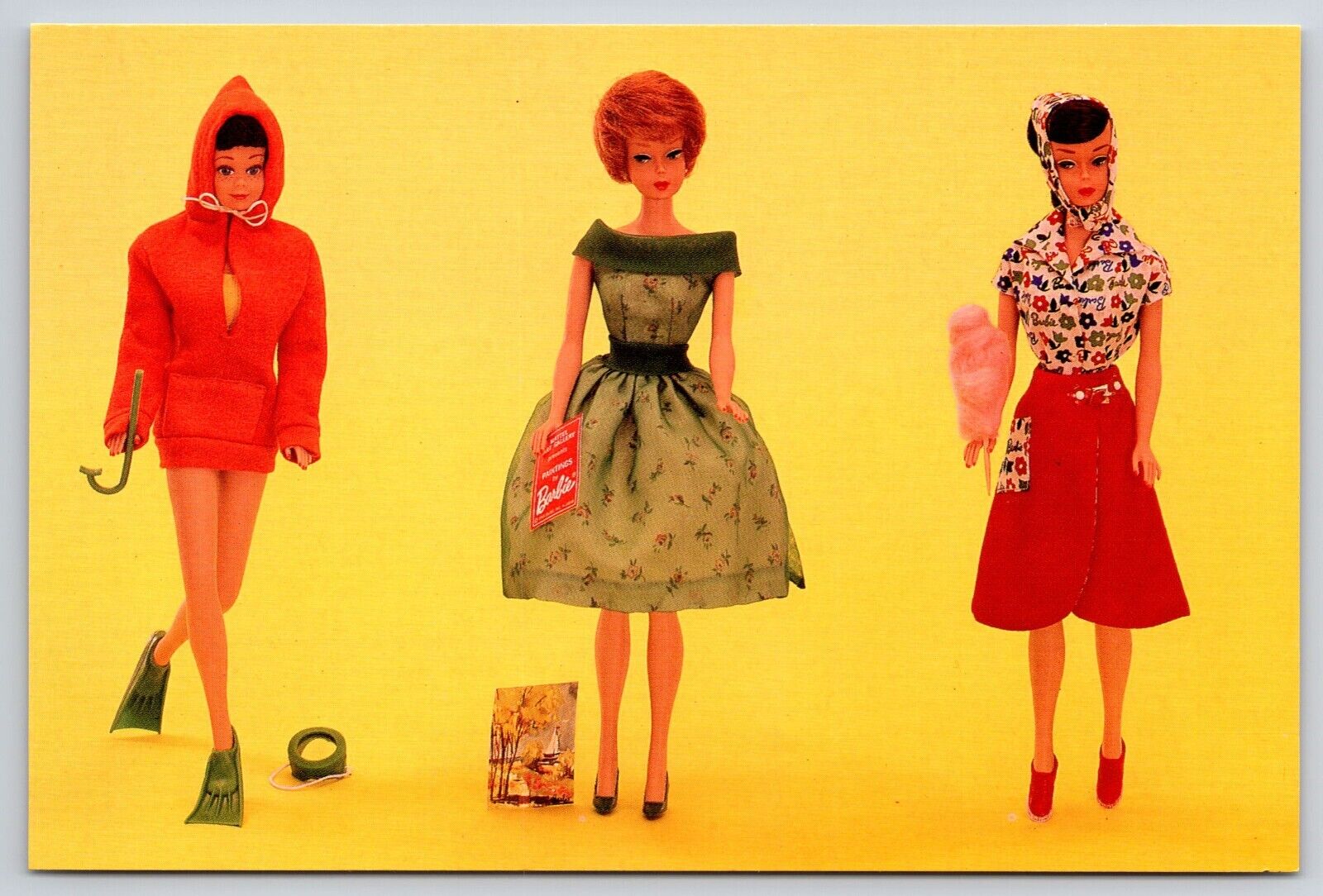 Nostalgic Barbie Doll 1965 Fashions Postcard Skin Diver Modern Art Fun at Fair