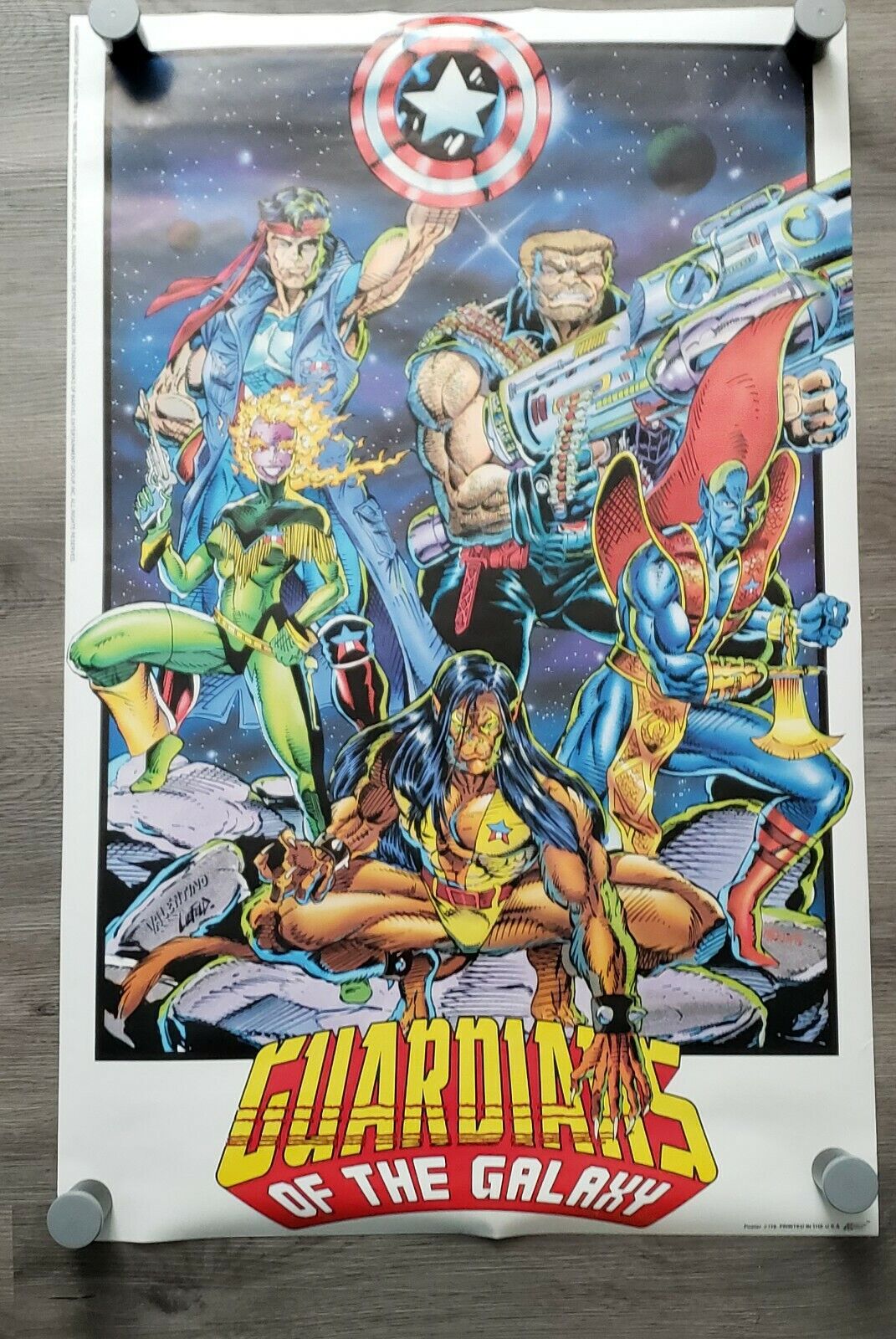 Guardians Of The Galaxy 1992 Poster #118 Marvel Capt America Shield