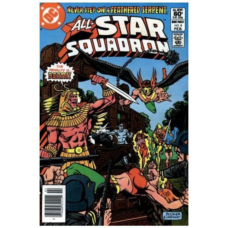 All-Star Squadron #6 Newsstand in Very Fine minus condition. DC comics [l|