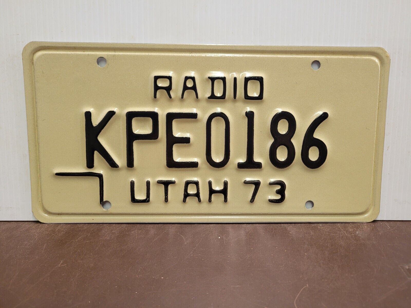 1973 Utah AMATURE RADIO License Plate Tag Original.