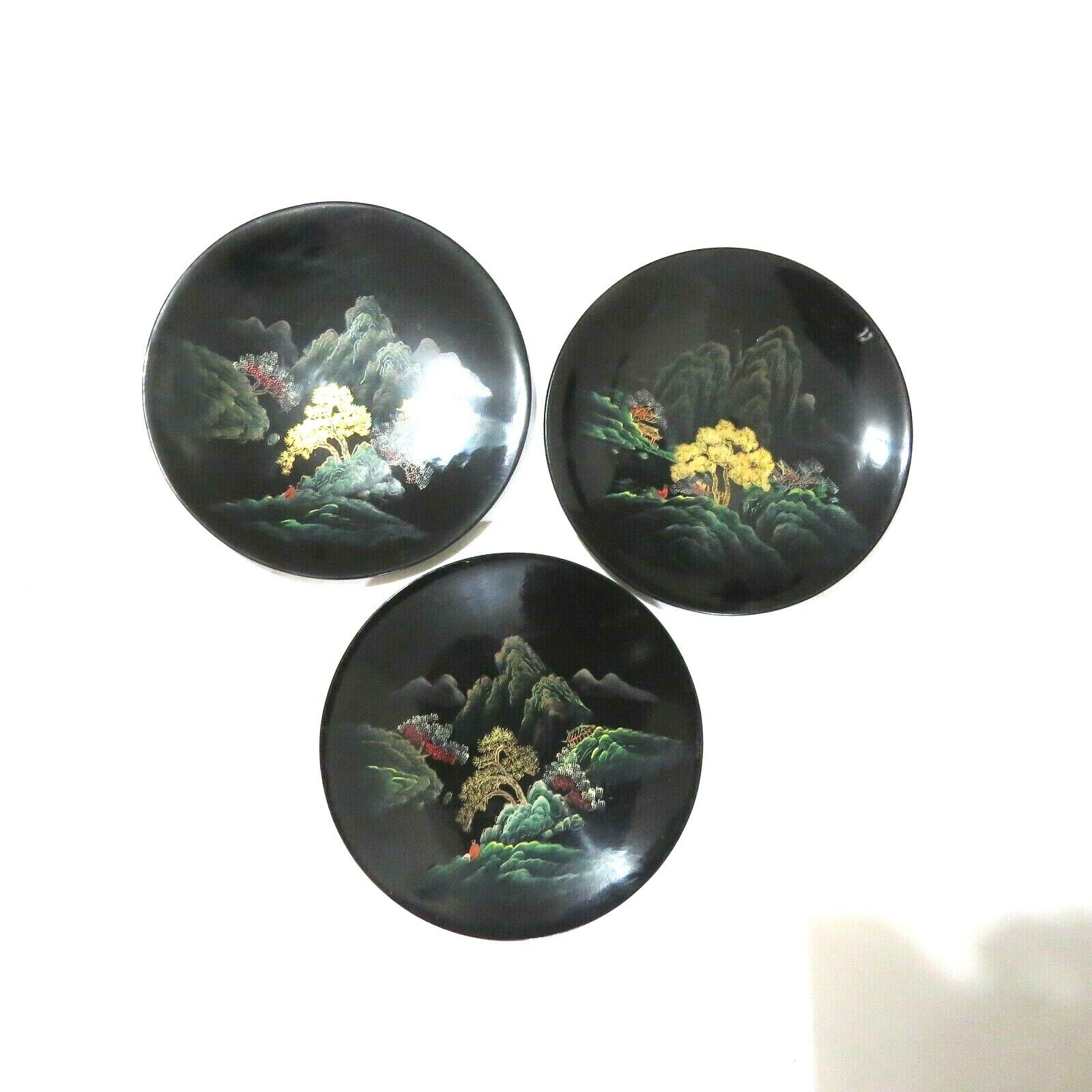 Vintage Chinese Lacquer Plate 7\