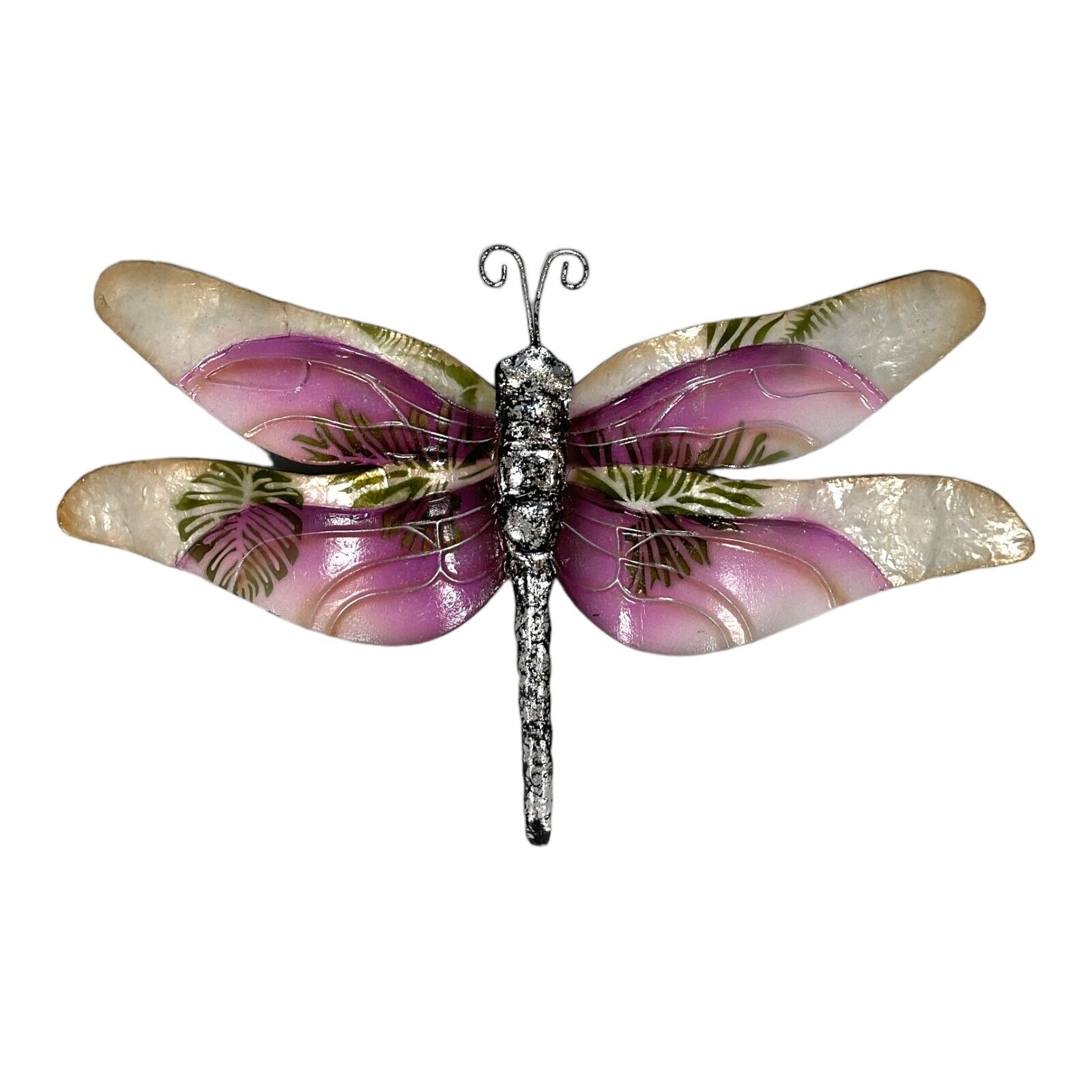 Bamboo Source Garden Collection Multicolor Metal Dragonfly Wall Decor 13 inch