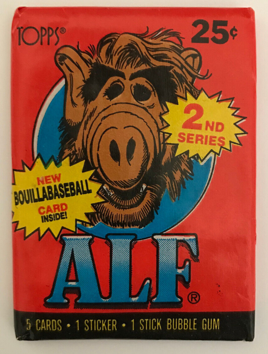1987 Topps Alf Series 2 Cards, 1 Unopened Sealed Wax PACK From Wax Box, 5 Cards