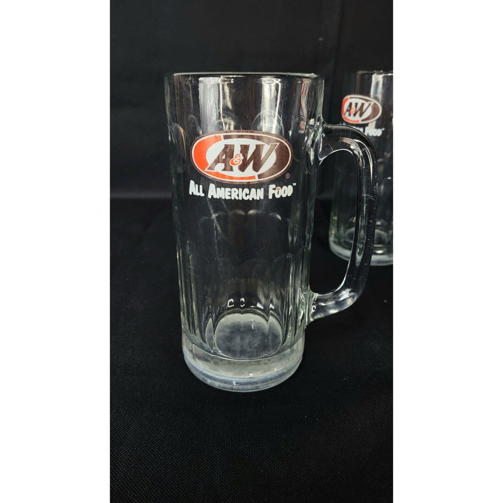 1970s Vintage A&W Root Beer All American Food Heavy Glass 7\