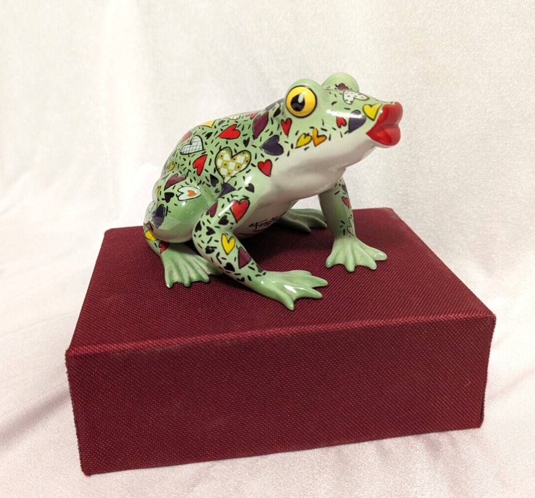 Fanciful Frogs HorneyToad By Westland Giftware Kiss Lips Hearts - Pre-owned
