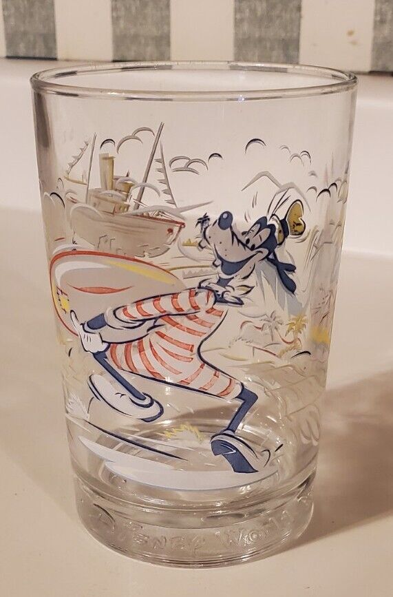 Walt Disney World Remember The Magic 25th Anniversary Glass Goofy Typhoon Lagoon