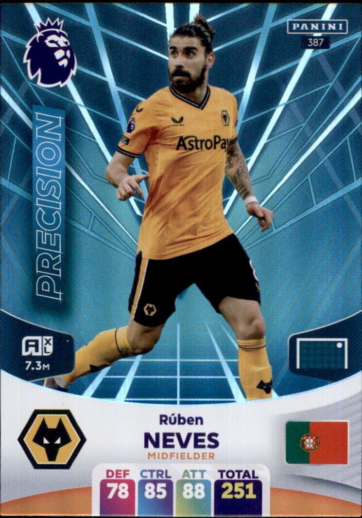 Premier League Trading Card 387 - Ruben Neves - Precision - 2023/2024