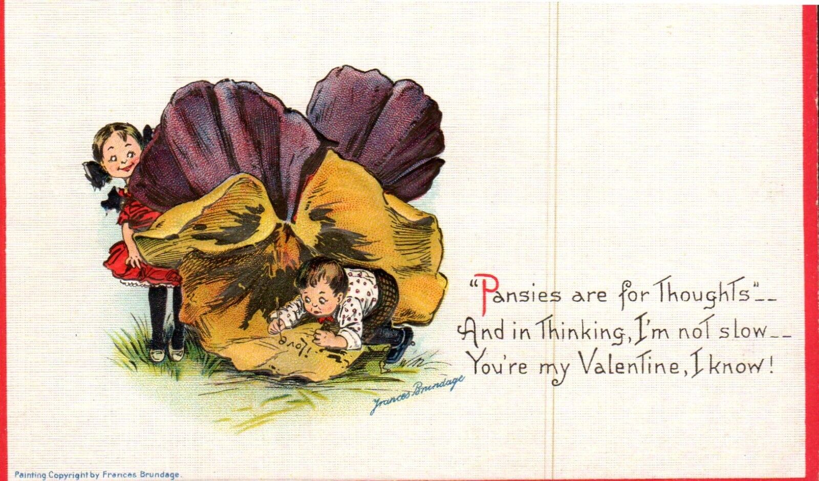 Pansies Are Thoughts And In Thinking Im Not slow Your My Valentine I know [bb]