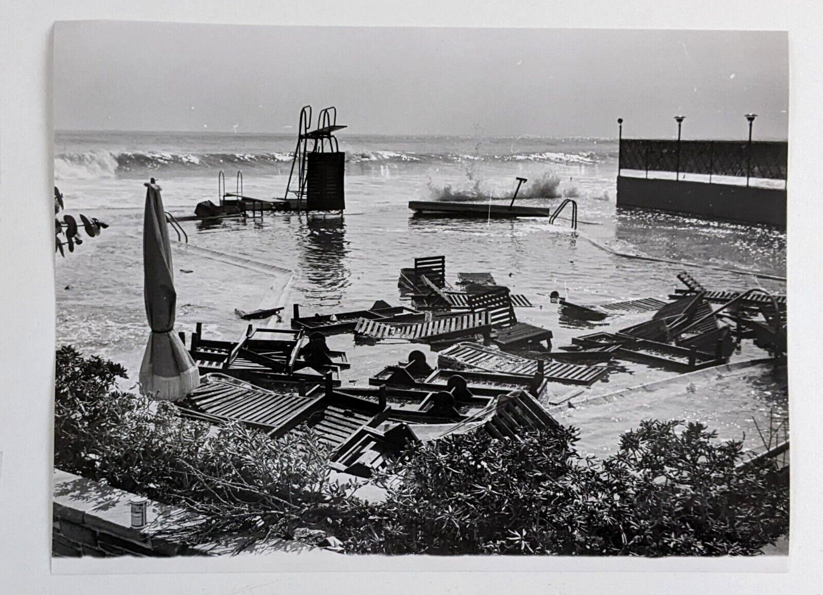 1960s Miami Beach FL Biltmore Terrace Flood Waves Damage Vintage Press Photo