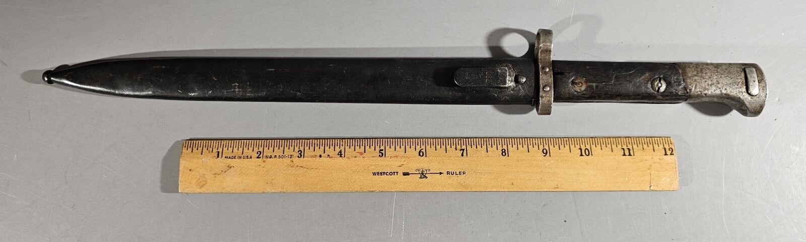WWI CHILEAN KNIFE BAYONET & SCABBARD FOR M1912 MAUSER, M1935 CARBINE