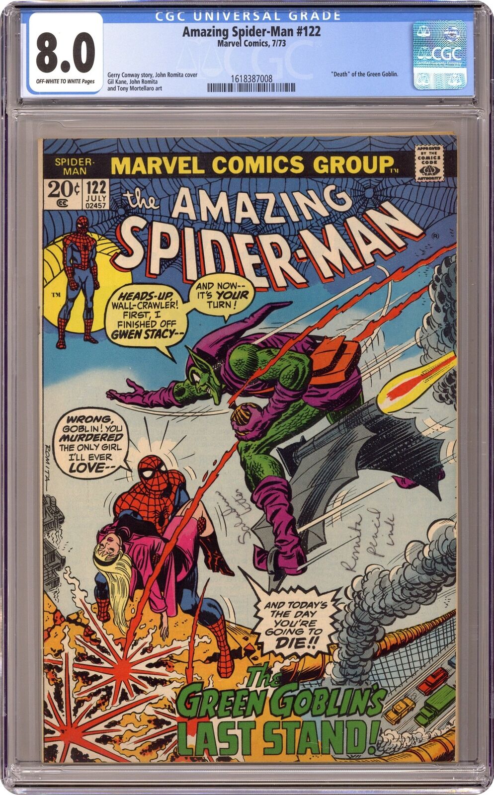 Amazing Spider-Man #122 CGC 8.0 1973 1618387008