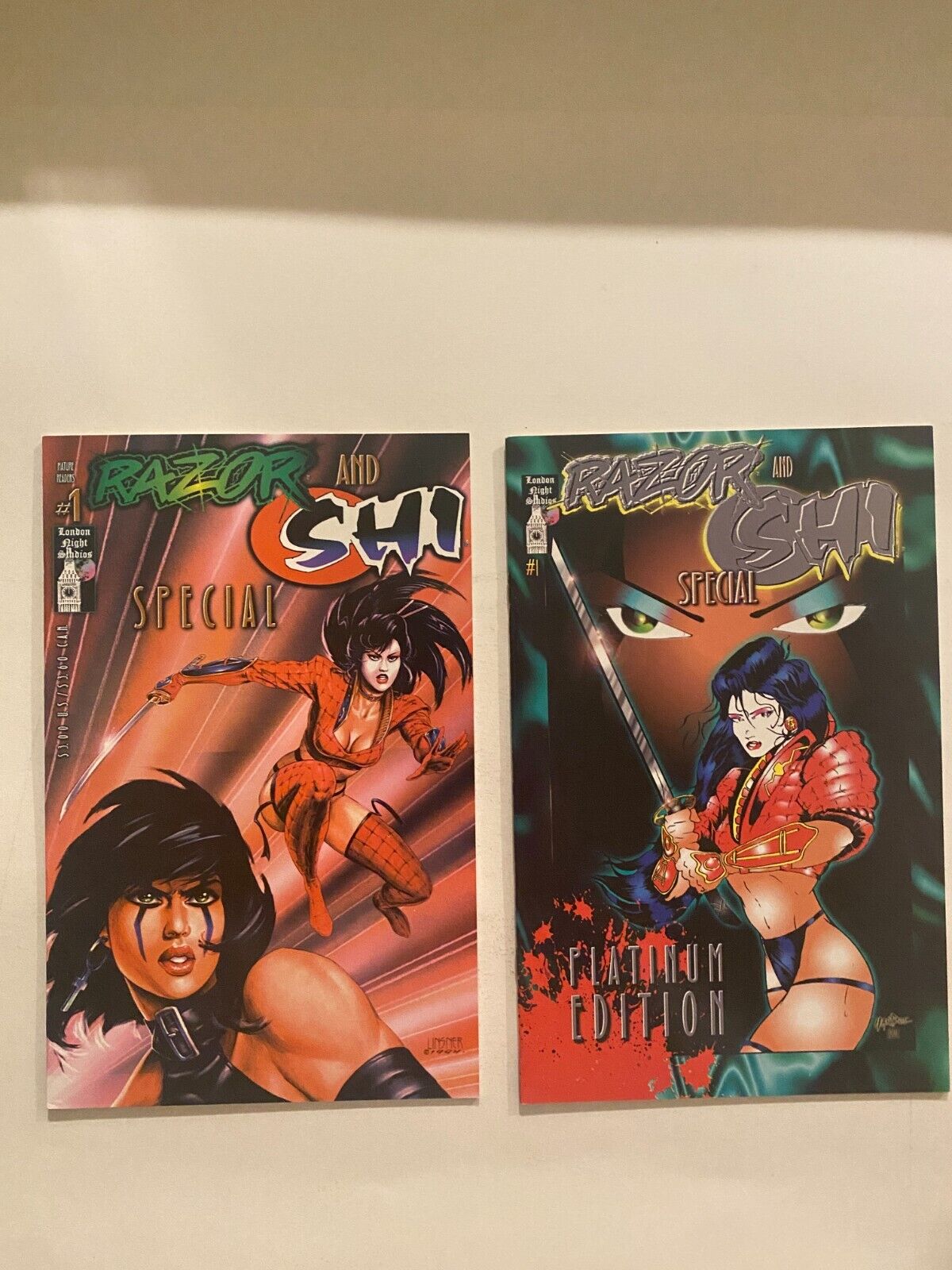 RAZOR - SHI SPECIAL # 1  1994  PLATINUM Variant + Regular Edition  2 Issues NM-