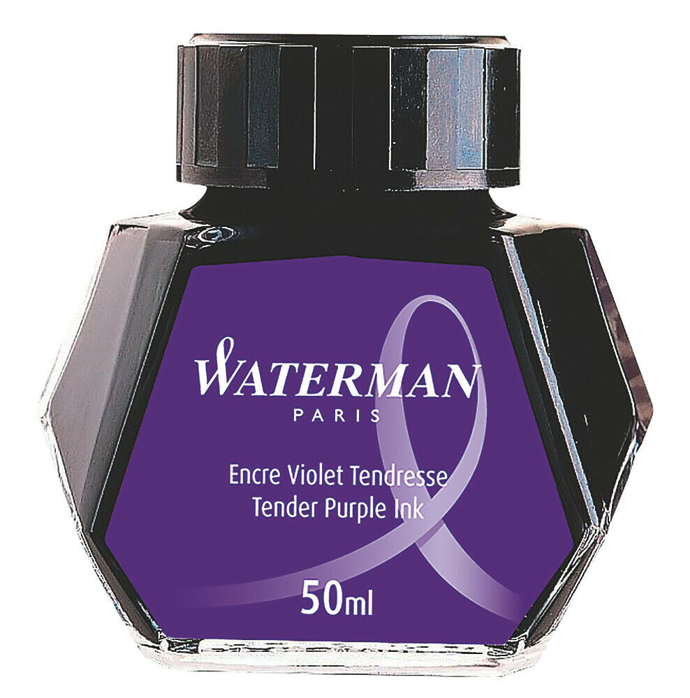 Waterman Bottled Ink for Fountain Pens in Tender Purple - 50mL - 51060W4 NEW
