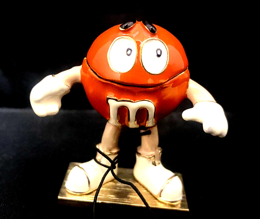 Orange Pretzle Miniature M&M Figure Metal PHB  New in Package
