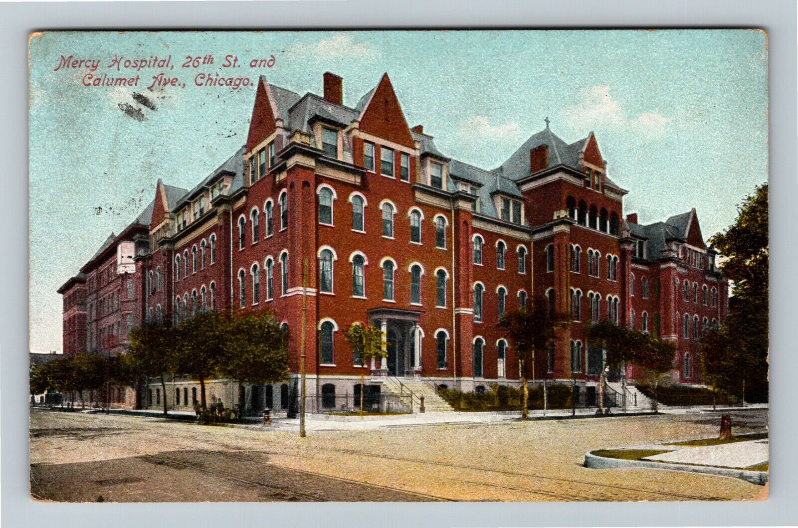 Chicago IL-Illinois, Mercy Hospital, c1910 Vintage Postcard