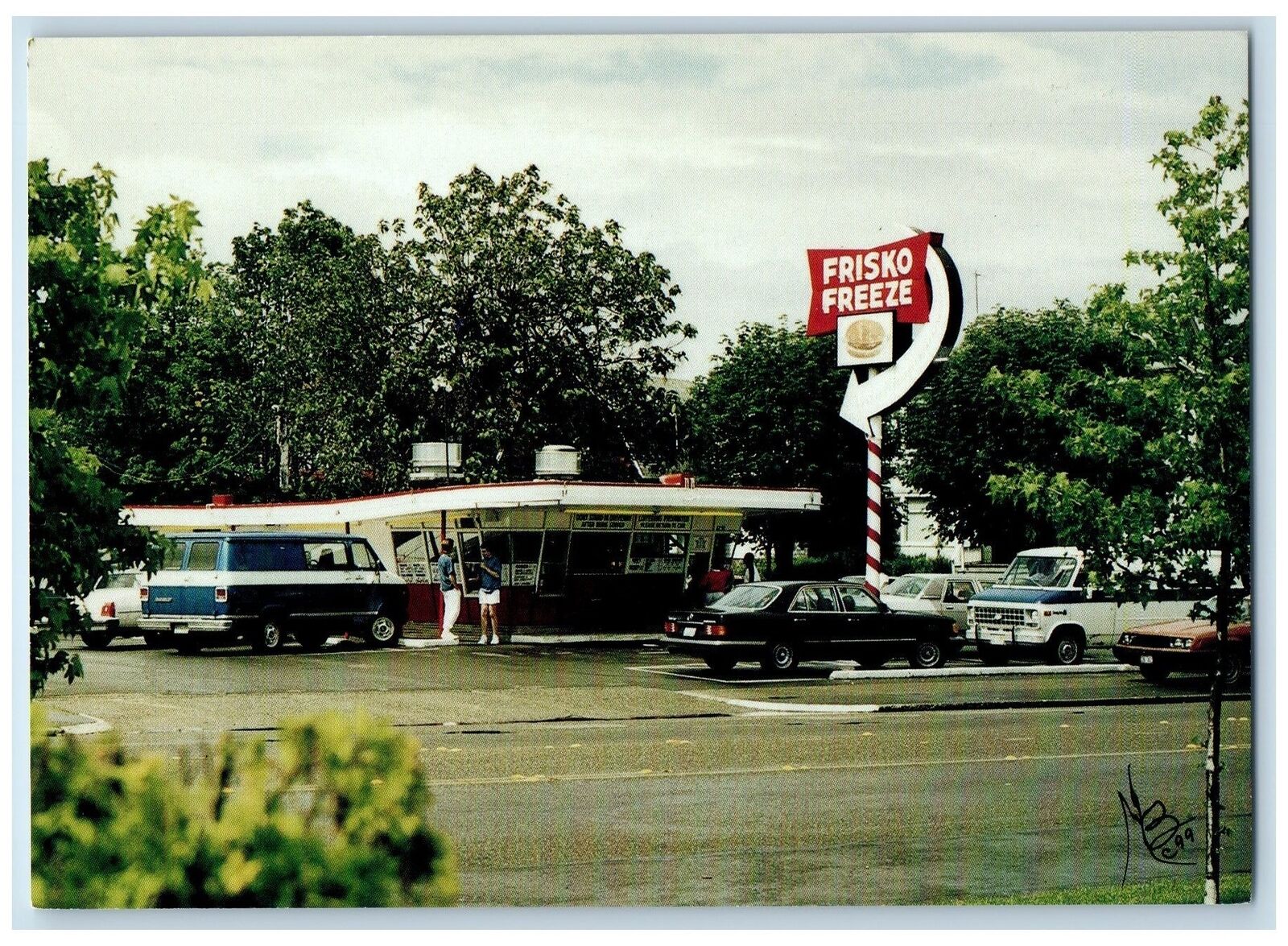 c1950's Frisko Freeze Popular Drive-In Snacks Stall Tacoma Washington Postcard