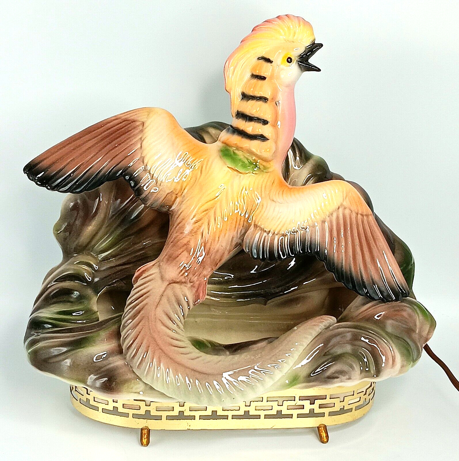 Maddux Of California PARROT TV Lamp with Planter Vintage 50's Mid Century Modern