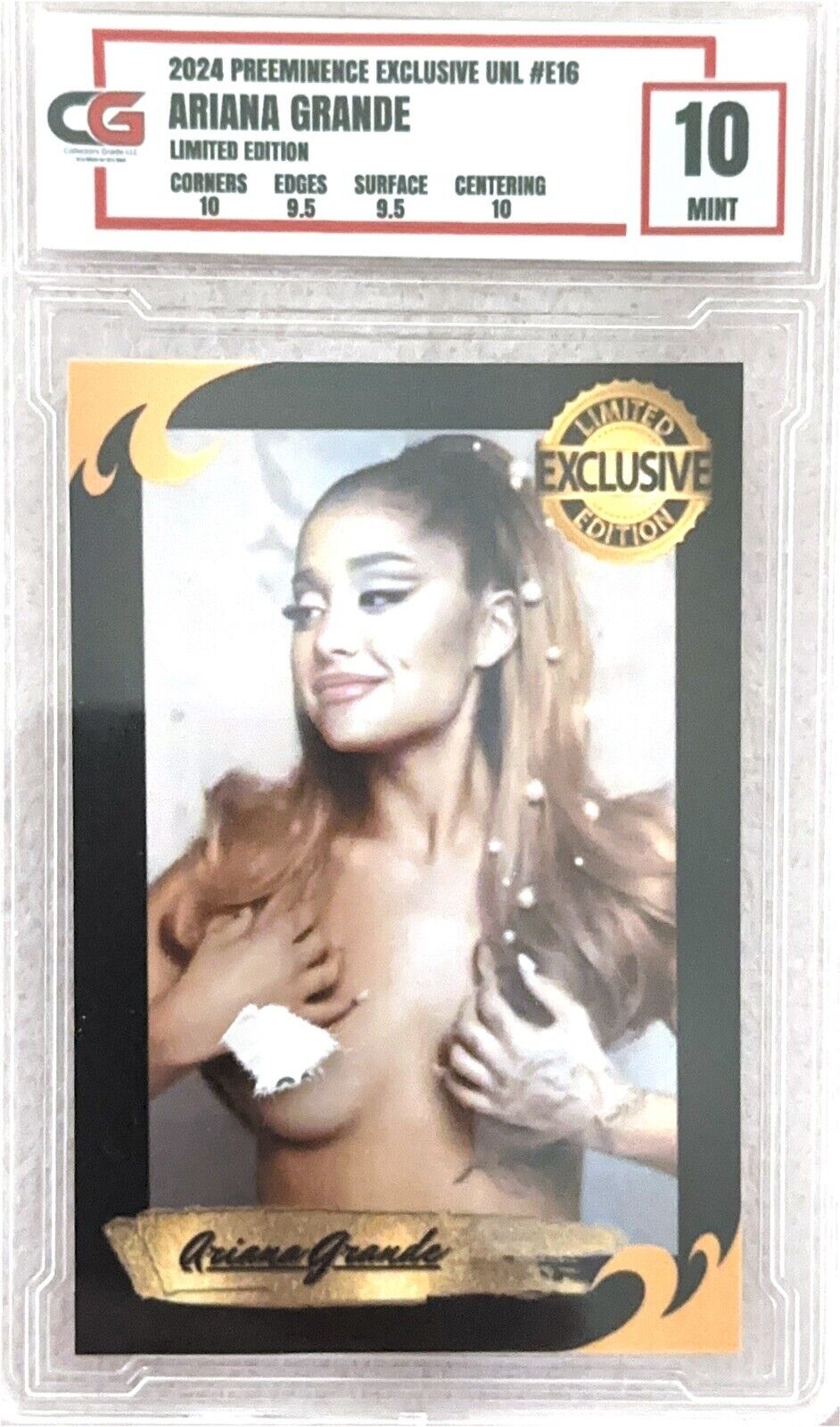 Ariana Grande 10 Gem Mint Cg Graded Collector Card