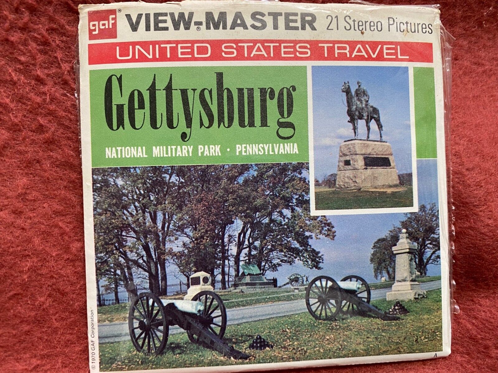 VINTAGE VIEW-MASTER GETTYSBURG NATIONAL MILITARY PARK A636 NICE W/ BOOKLET