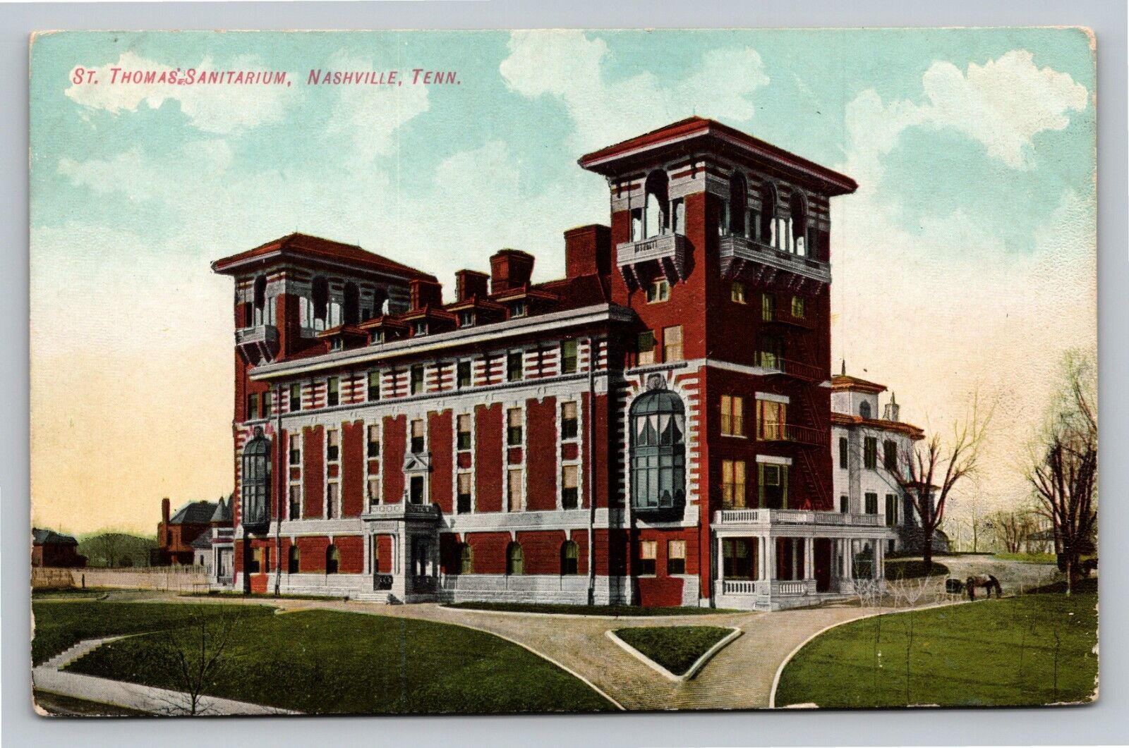 Postcard Saint Thomas Sanitarium Exterior View Nashville Tennessee VTG Unused
