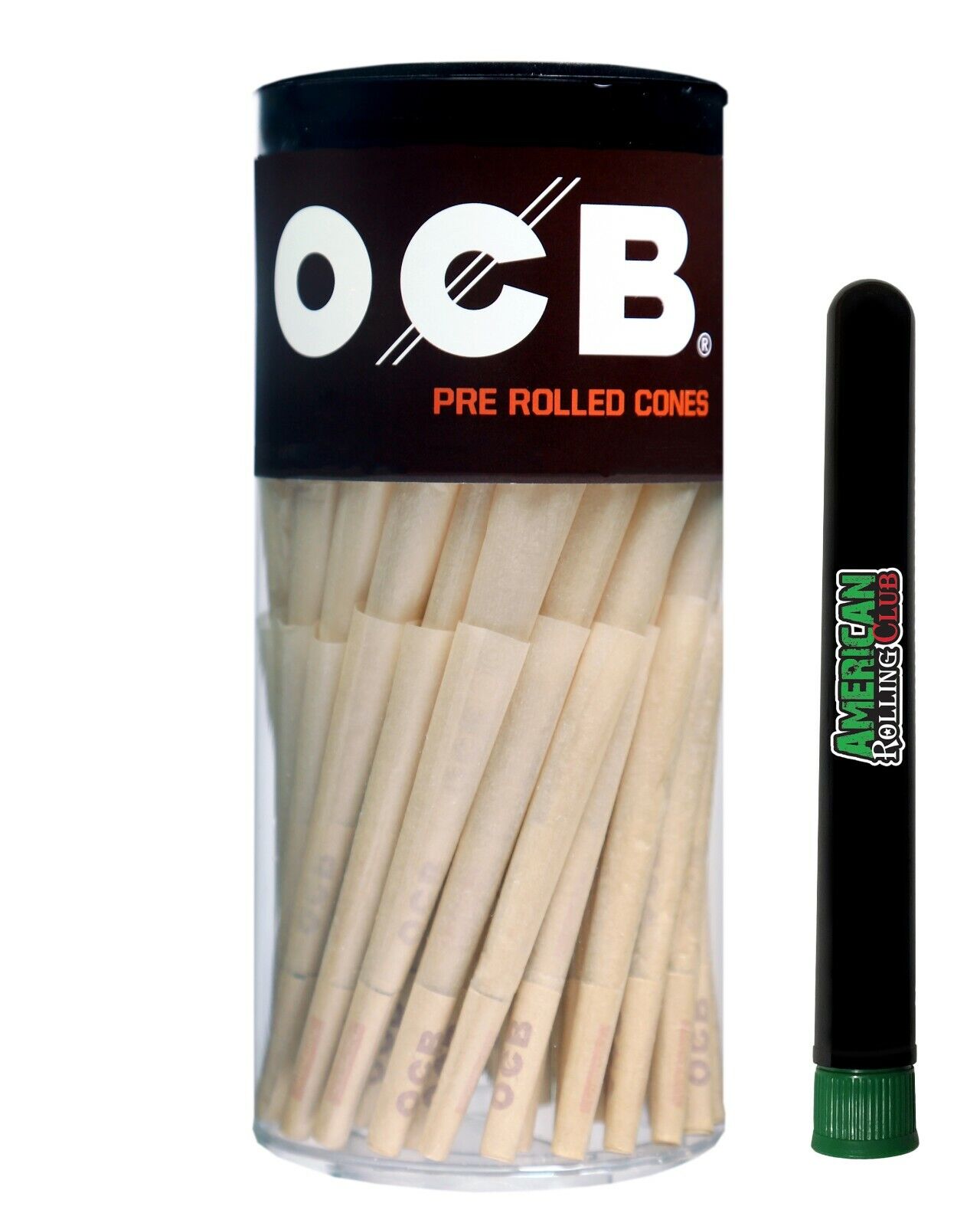 OCB Virgin Unbleached Cones 1  1/4 ~150 Pack~Cigarette Rolling Papers Free Tube 