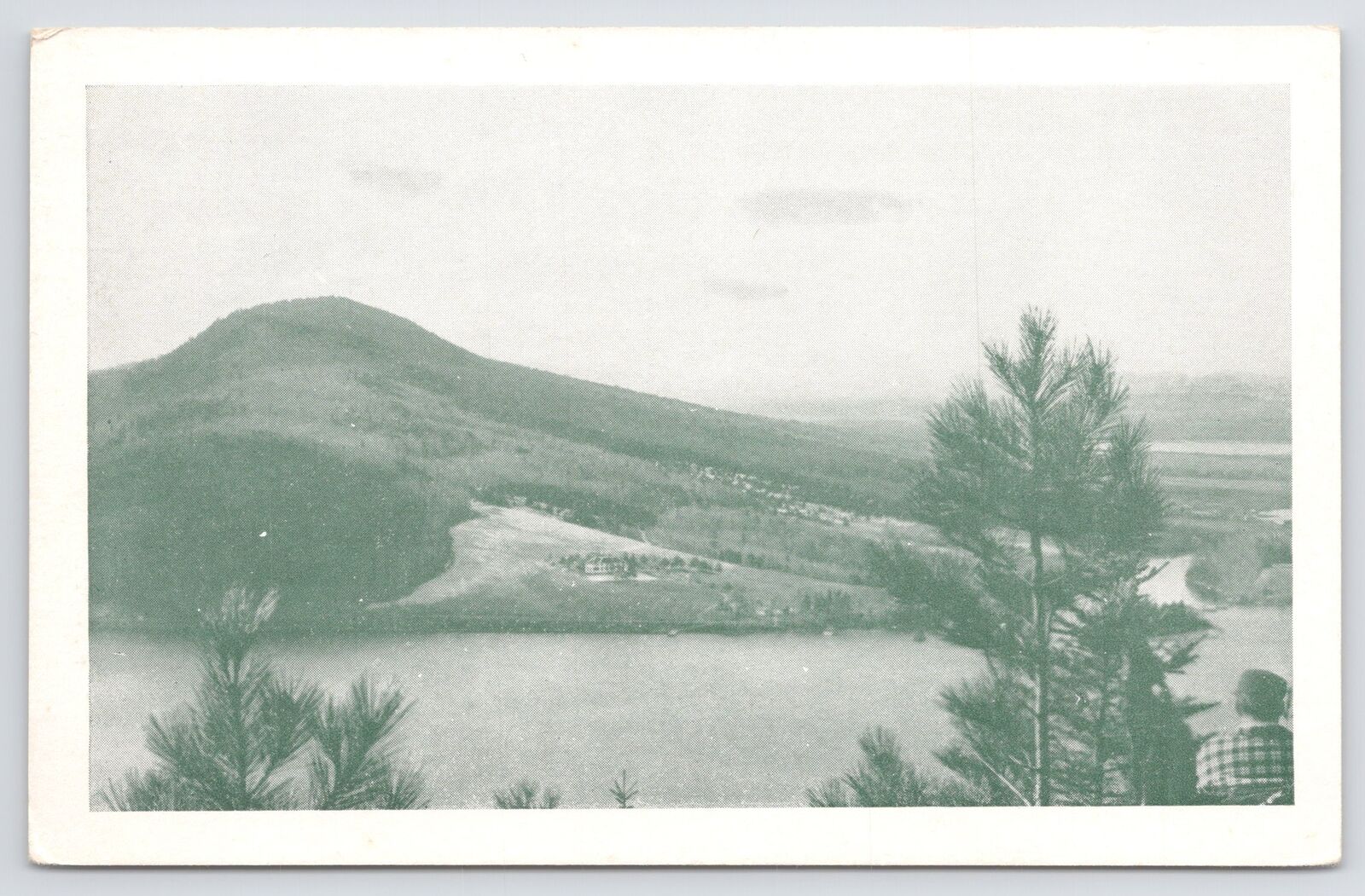 Kineo View Hotel~Rockwood ME~Moosehead Lake~B&W From Mt Kineo~Vintage Postcard