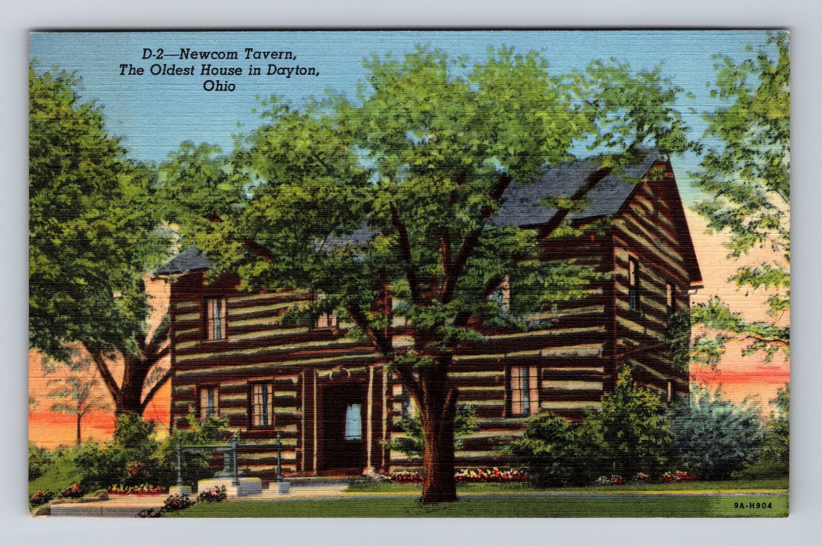 Dayton OH-Ohio, Newcom Tavern, Oldest House In Dayton, Antique Vintage Postcard