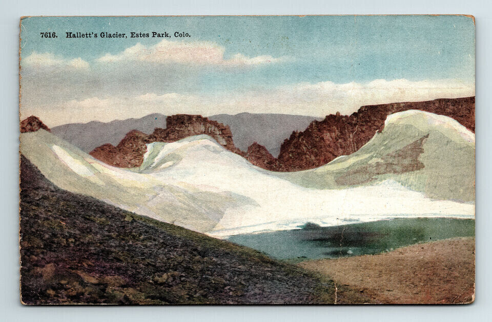 c1920 Postcard Estes Park CO Hallett\'s Glacier Lanscape Scenic View