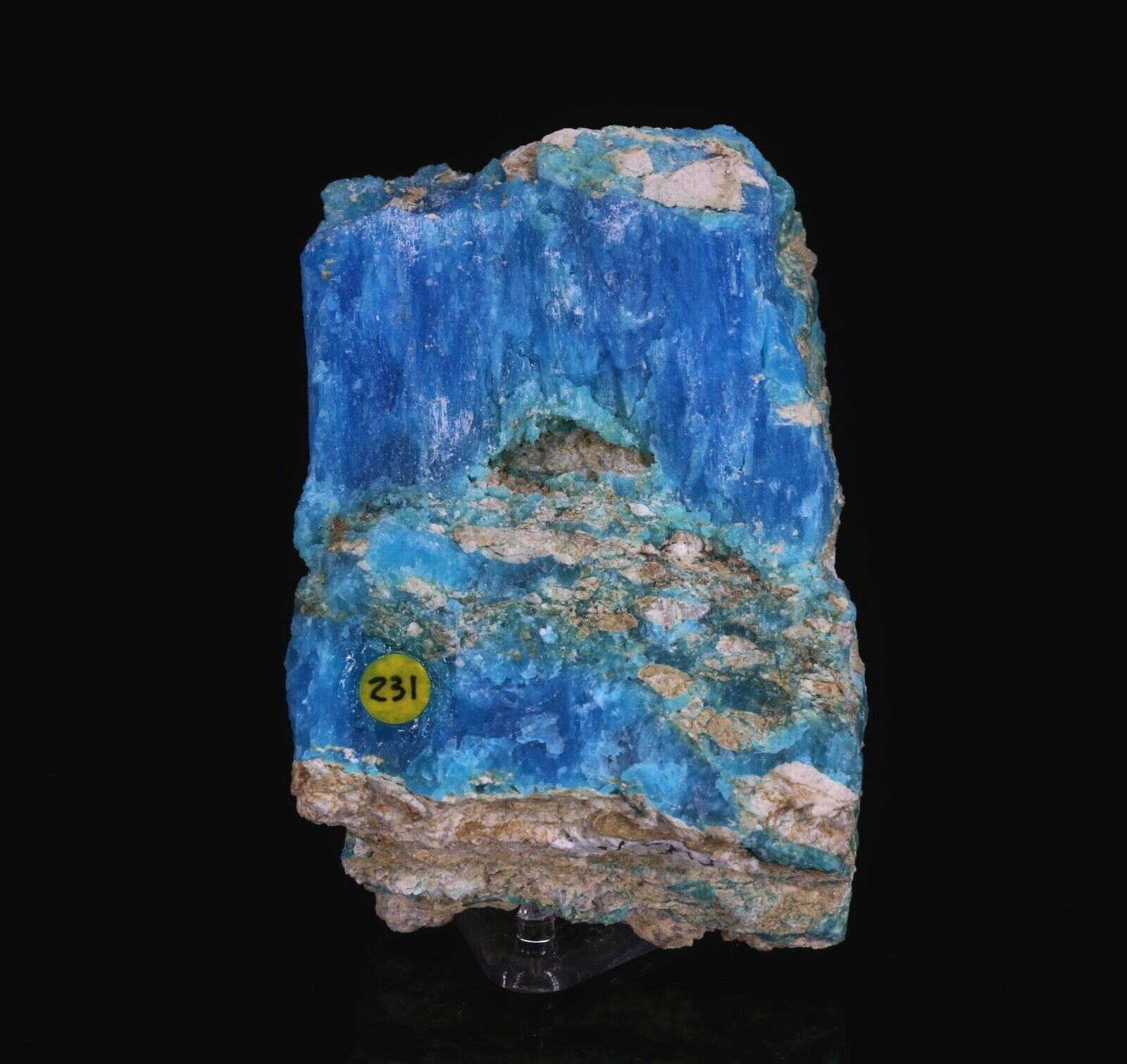 Exceptional Large Bright Blue Krohnkite w/ Natrochalcite - Chuquicamata, Chile