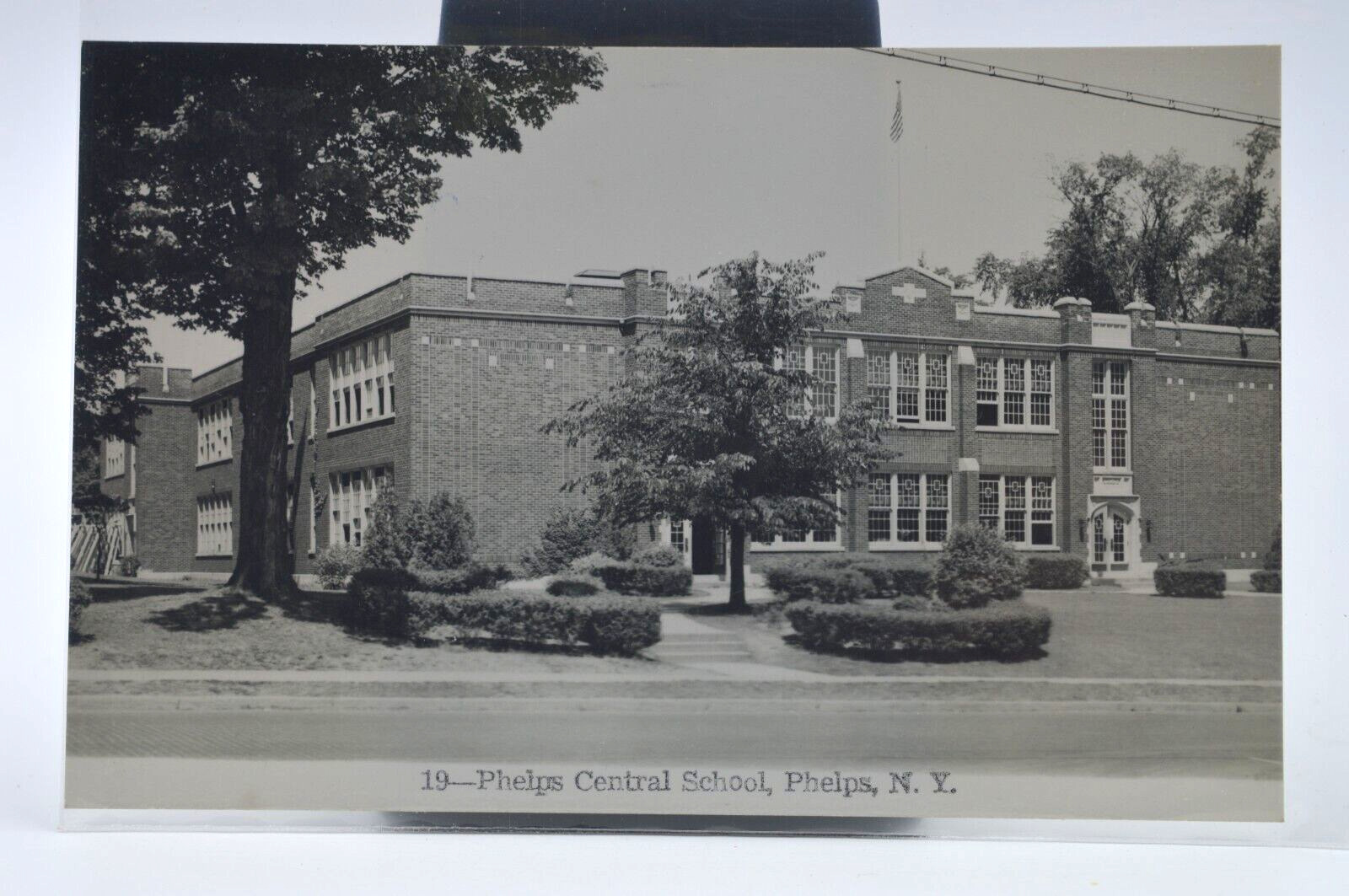 Vintage RPPC - Real Photo Postcard - Phelps Central School, Phelps, NY