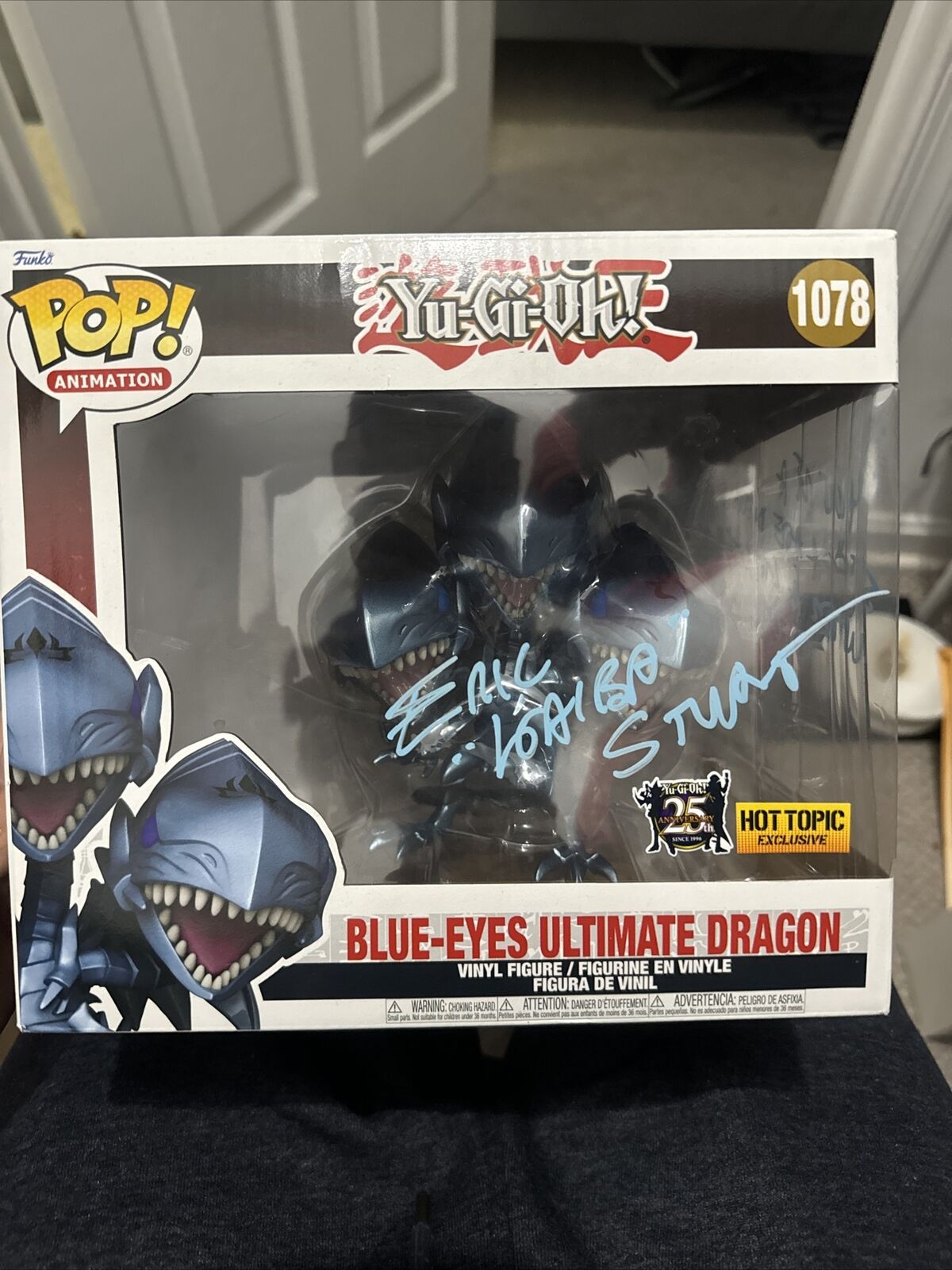 Funko Pop Blue-Eyes Ultimate Dragon Hot Topic Exclusive Yu-Gi-Oh #1078 SIGNED