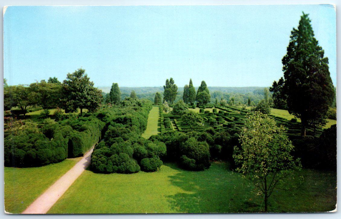 Postcard - Boxwood Garden - Gunston Hall - Lorton, Virginia