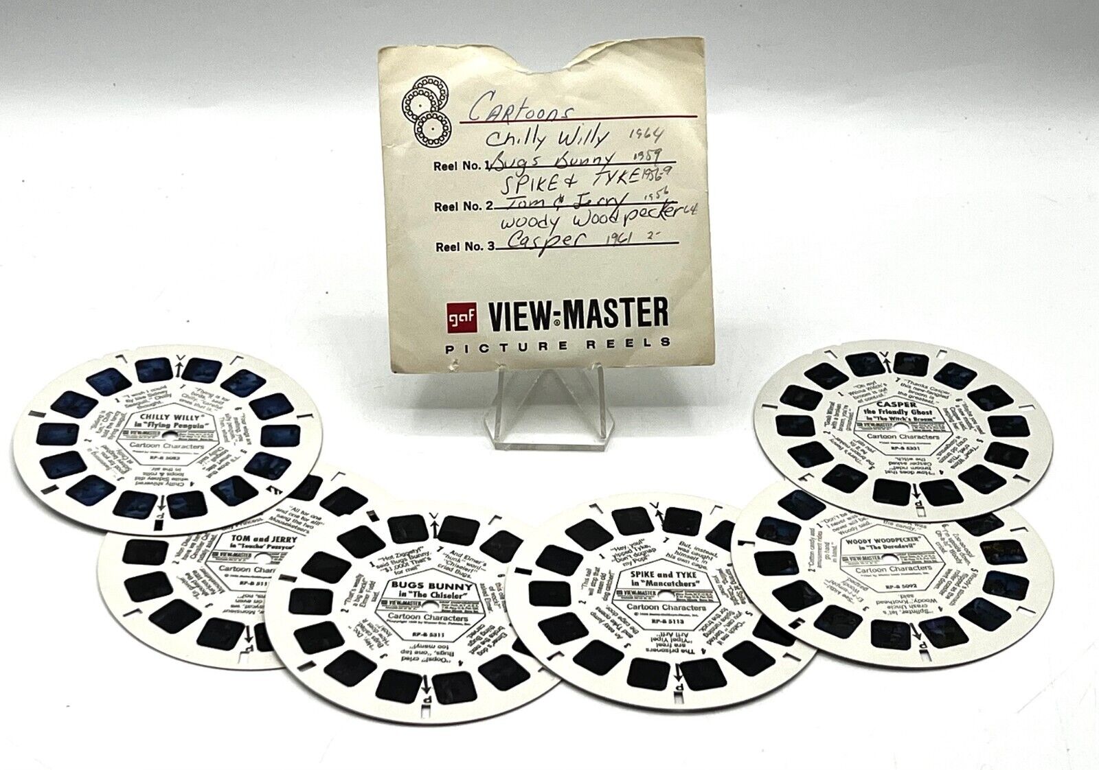 Vintage View master Reels ~ Casper, Woody Woodpecker, Spyke & Tyke, Etc.