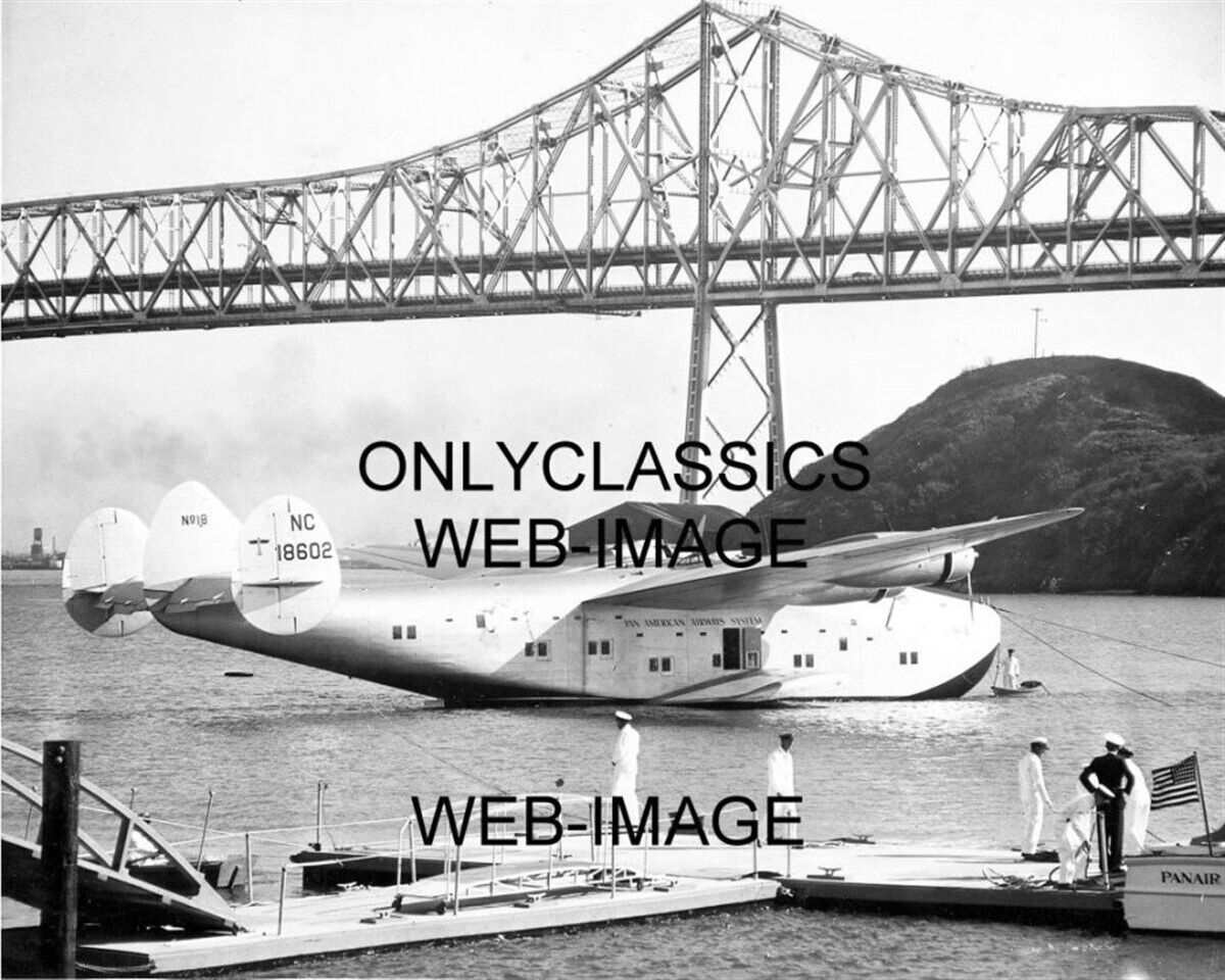 1939 PAN AMERICAN CLIPPER BOEING AIRPLANE 8x10 PHOTO PEARL HARBOR WWII SURVIVOR