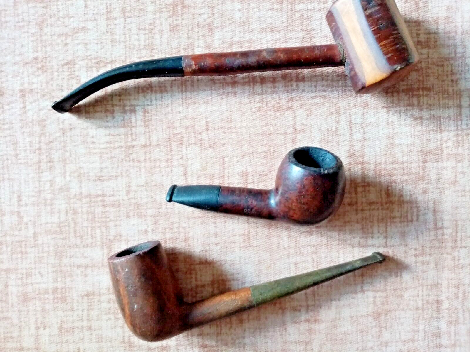 LOT OF 3 ANTIQUE ROPP PIPES VGC