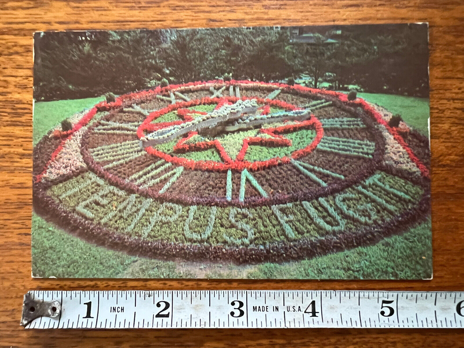 Vintage Postcard Beautiful Floral Clock Westmount Park Montreal Canada Posted