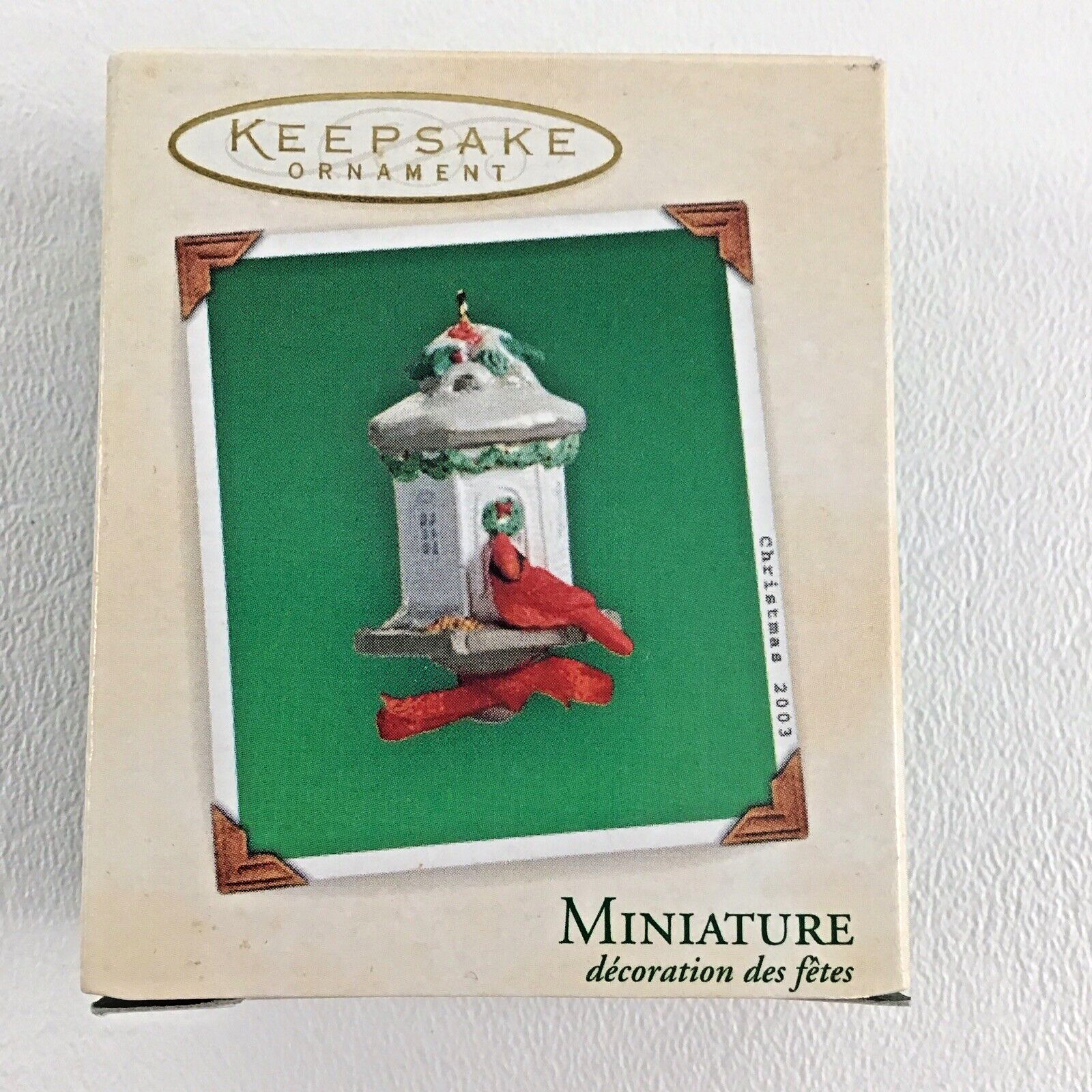 Hallmark Keepsake Christmas Ornament Cardinal Holiday Birdhouse Miniature 2003