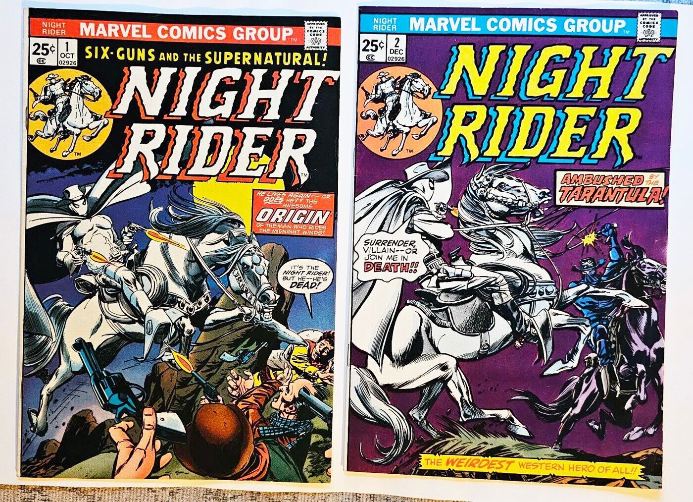 Night Rider #1 #2 Western Ghost Rider F/VF $2 ship USPS 1st class CONUS