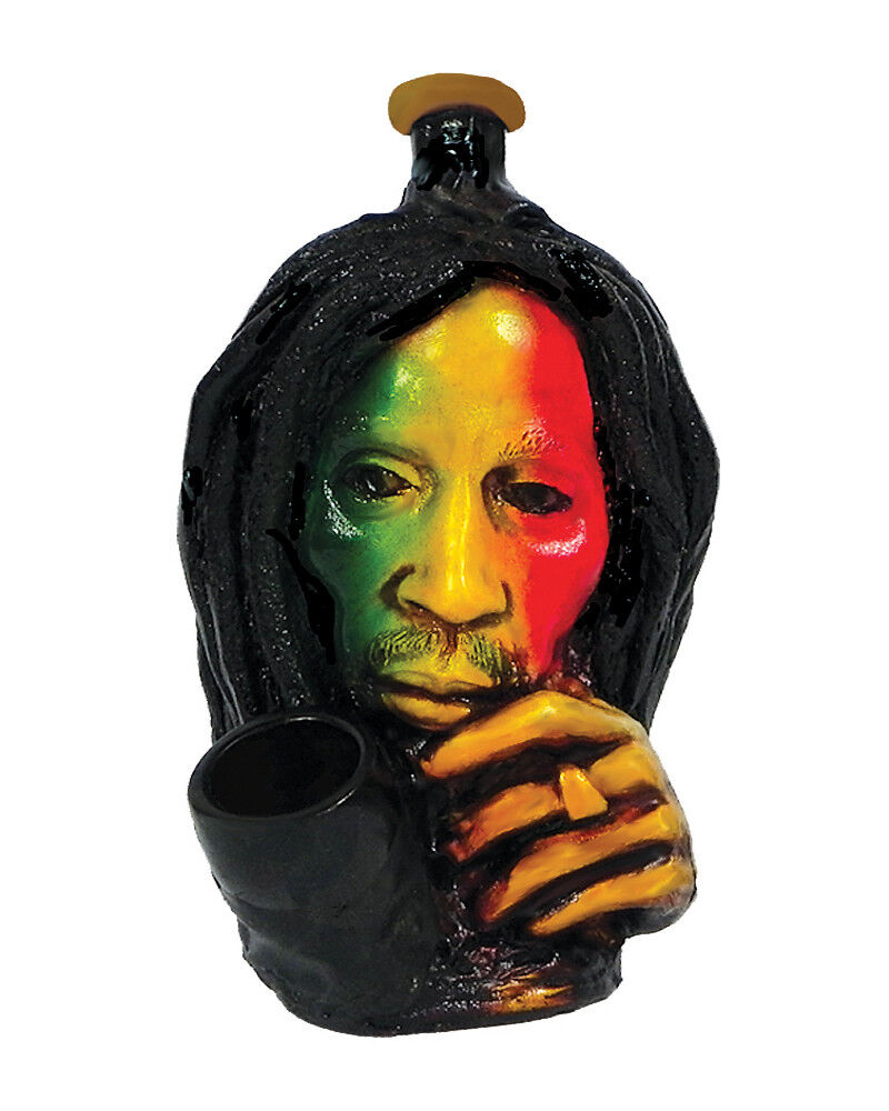 Rasta Thinking Bob Handmade Tobacco Smoking Hand Pipe Reggae Jamaica Rastafarian
